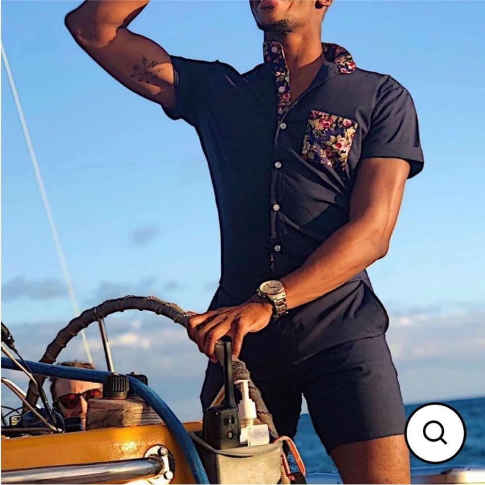 Romper Jack Rose' Navy Romper